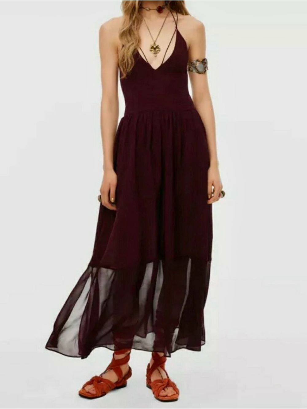 Zara strappy back maxi dress - Picture 6 of 8